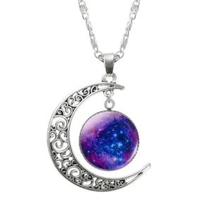 “Cosmos” Moon Necklace